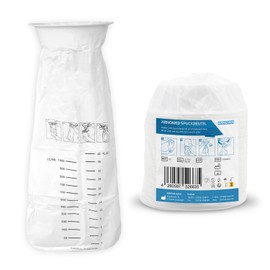 10 x ARNOMED Burp Bags, LDPE Poop Bags, Liquid-Proof, Spit Bag with Ring, Leak-Proof, Spit Bags 2000 ml, Poop Bags for Travel & Pregnancy Nausea, Breaking Bag Children and Adults