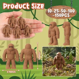 Chunful 50 Pcs Mini Bigfoot Figurines Halloween Party Favors, Classic