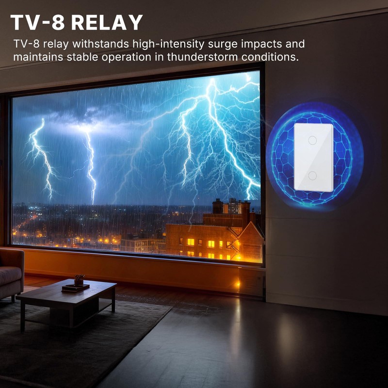 AEOLISS 2.4GHz WiFi Smart Touch Wall Single Fire Smart Light
