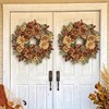 MDSTBN 24in Fall Wreaths for Front Door Artificial Autumn Wreath