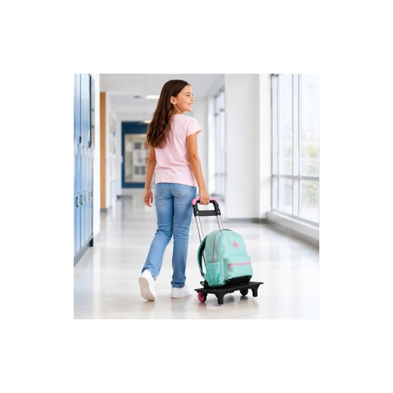 Carrito para Mochila Escolar Plegable con 2 Ruedas