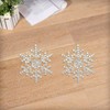 JNAWA 2Pieces Snowflake Brooch Christmas Crystal Brooch Bridal Brooch Pins