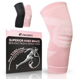 FALCOFIT Knee Sleeve – Lightweight Compression for Easy Movement – Ideal for Running, Gym & Workouts – Snug, Thin & Soft – All-Day Knee Brace for Gentle Support – Men & Women (1 Pack)