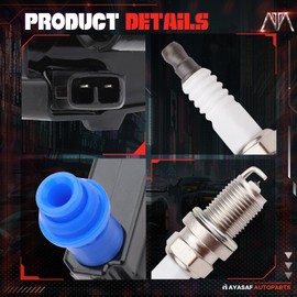 MAYASAF UF228 3 Ignition Coils and 6 Iridium Spark Plugs Set Fit for Lexus 1998-2005 GS300, 2001-2005 IS300, 1998-2000 SC300, for Toyota 1998 Supra