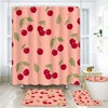 Boewywh 4 Pcs Bathroom Sets with Shower Curtain and Rugs,