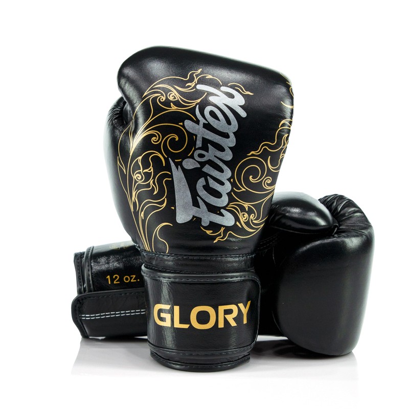 Fairtex Glory Kickboxing Gloves - Limited Edition (Black/Gold - BGVG3,