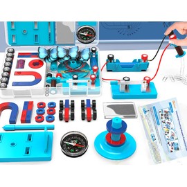 Science Magnets Experiment Set for Kids Electricity and Magnetism Kit for Students Stem Kit Physics Lab Basic Circuit Tools for Learning Starter
