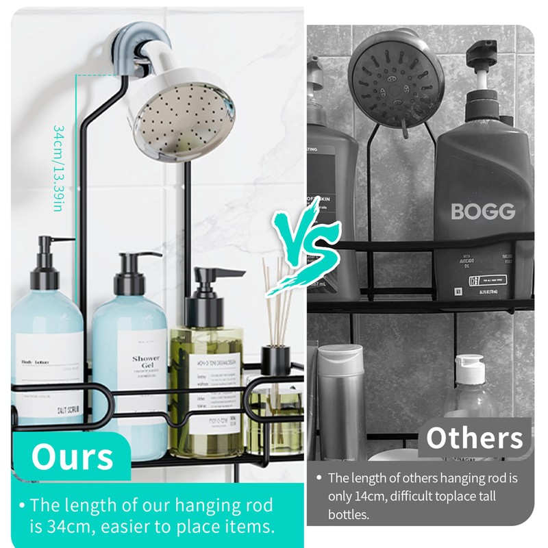 HapiRm Hanging Shower Caddy Organizer - Bathroom Organizer with 12