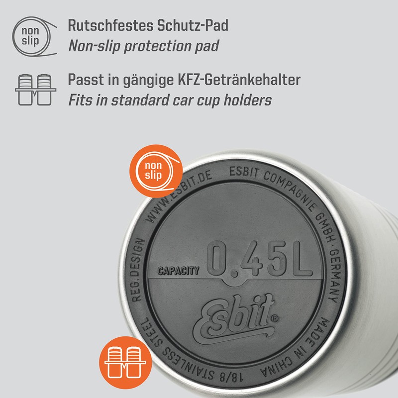 Esbit Thermobecher Majoris - Edelstahl Isolierbecher 450 ml - Klick-Verschluss