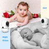 HelloBaby 5’’ Baby Monitor with 26-Hour Battery, 2 Cameras Pan-Tilt-Zoom,