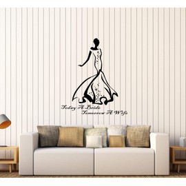 Vinyl Wall Decal Wife Quote Wedding Dress StudioToday A Bride Stickers (3834ig)
