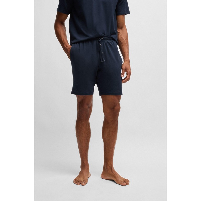 BOSS Mens Mix&Match Short CW Embroidered-Logo Shorts in Stretch Cotton