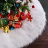 90 cm Snowy White Christmas Tree Blanket Plush Faux Fur