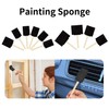 10 PCS Sponge Brushes, Black Foam Paint Brushes with Wood