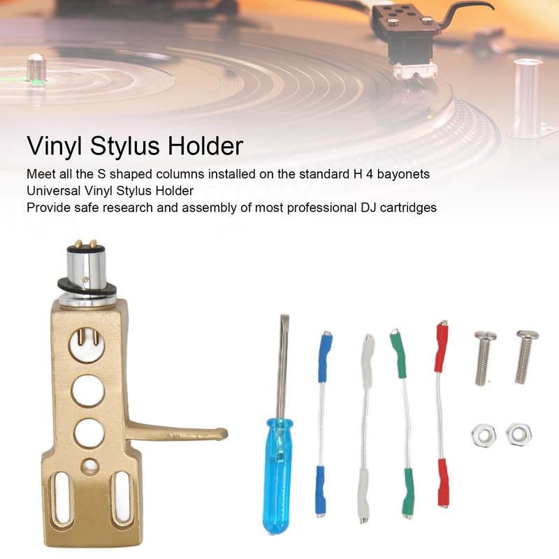 Vinyl Stylus Holder Aluminium Alloy Vinyl Record Phonograph Cartridge Holder