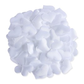Wisafory Pack of 500 Heart Confetti Fabric Sponge Heart Confetti Romantic Wedding Table Confetti Hearts Confetti for Wedding Christmas Valentine's Day Party Table Decoration 3.5 cm White