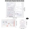 Transparent Jewelry Storage Book, 84 Card Slots Jewellery Organizer Book
