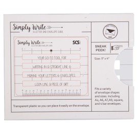 Letter Envelope Addressing Stencil - Template Ruler Guide for Perfectly Even Addressing- Compatible with All Letters (2 Pack) - Great for Sending Thank You Cards & More