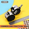 Tanstic 4Pcs 2" Swivel Stem Caster Wheels with Brake, 5/16"
