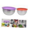 MAGICLULU 2Pcs Stainless Steel Salad Bowls with Lids Heights Rustproof