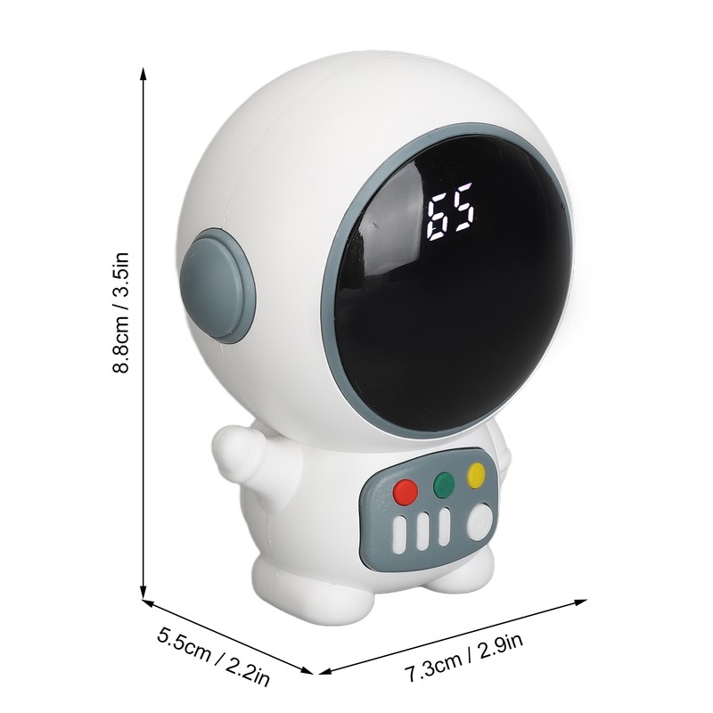 Astronaut Shaped Cute Hand Warmer Digital Display USB Rechargeable 2