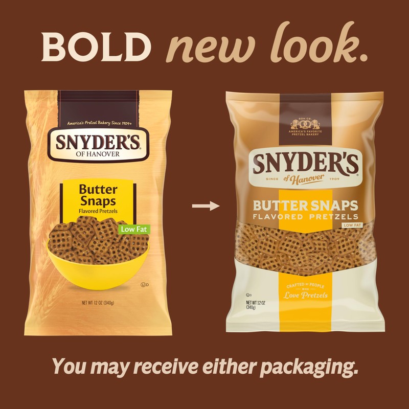 Snyder's of Hanover Butter Snaps Pretzels, 12 Oz Bag