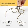 Riwissipa Reading Glasses Clip On Magnifiers for Eyeglasses and Flip