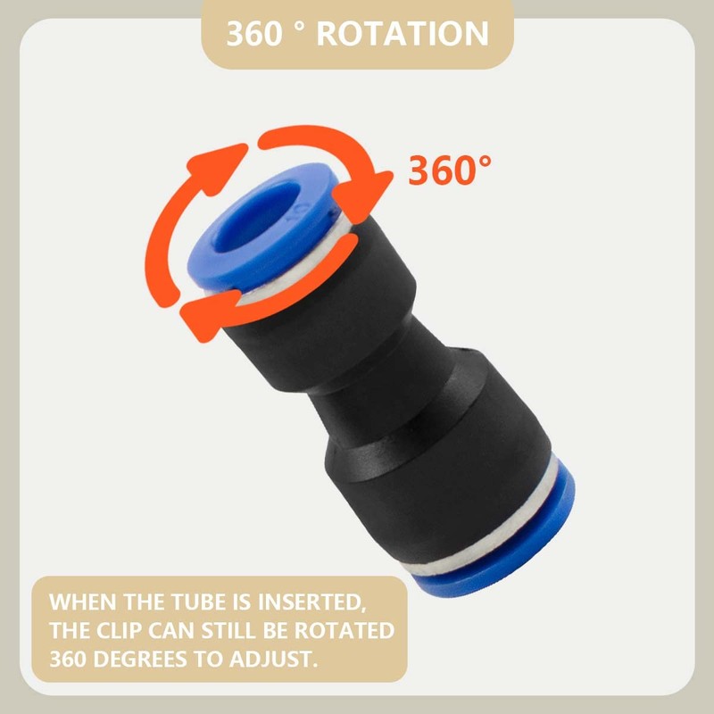 Bwintech 12 Pcs 10mm to 12mm Pneumatic Straight Reducing Push
