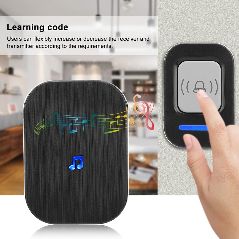 Home Wireless Doorbell 984.3ft Long Distance Music Door Chime Access