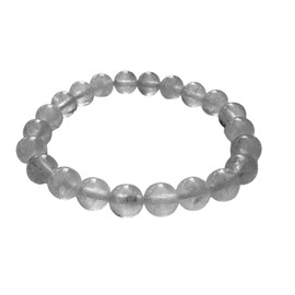 GAF TREASURES Clear Quartz Crystal Bead Bracelet 8mm, Wholesale Genuine Clear Quartz Stretch Gemstone Bracelet, Healing Crystal Bracelet, Gift for Men & Women (2)