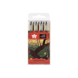 SAKURA Pigma Micron Van Gogh Museum Edition 0.45mm Fine Tip Pens - Assorted Colours (Pack of 4)