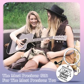 Klpoyu Music Gifts for Music Lovers Men Cool Gifts for Music Lovers Inspirational Music Keychain Gifts for Musicians Music Teacher Gifts Music Themed Gifts Music Accessories Music Note Charm Stuff