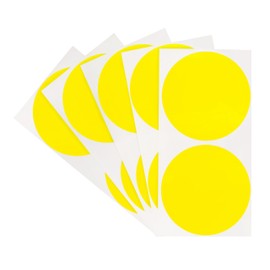 ChromaLabel 3 Inch Round Label Removable Color Code Dot Stickers, High Visibility for Warehouse Inventory, 100 Labels per Pack, Yellow
