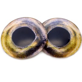 Coho Salmon Glass Eyes Realistic Fish Coral Colored 6mm to 78mm Jewelry Making Art Fish Animal Mache Taxidermy Sculpture Flatback (30mm)