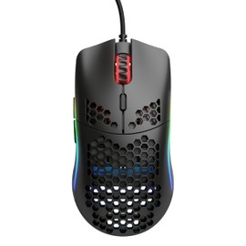 Glorious Gaming Model O- (Small) Compact Wired Gaming Mouse - 58g Superlight Honeycomb Design, RGB, Pixart 3360 Sensor, Ambidextrous, Omron Switches - Matte Black