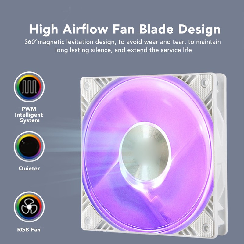 Hydraulic Bearing Case Fan 120mm PWM Intelligent Temperature Control 5V