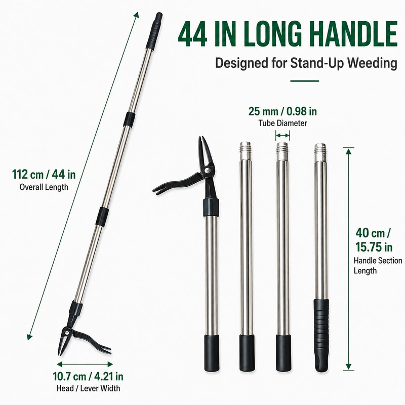 Stand Up Weed Puller for Garden Weeding – 44-Inch Adjustable