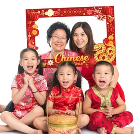 2025 Chinese New Year Party Supplies 2025 Snake Chinese New Year Party Photo Booth Props Chinese New Year Photo Booth Frame for Party Game
