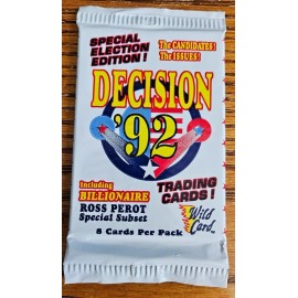 Decision '92 Special Election Edition Wild Card ~ Sealed Trading Card Pack