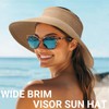 PFFY Sun Hats for Women Straw Beach Hat Packable Foldable