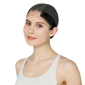 Xiushumyi Wig Cap Lace Wig Grip Cap for Keeping Wigs in Place Wig Cap with Grip Band Make Your Wigs Glue Free Non-Slip Wig Caps for Women (Brown, L)