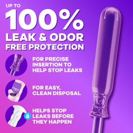 Tampax Radiant Tampons for Women, with LeakGuard Braid, Super Absorbency, Unscented, 42 Count