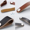 VOANZO 5PCS Furniture Door Handle First Layer Leather Hardware Door