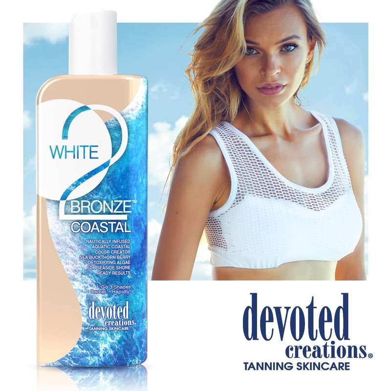 Devoted Creations White 2 Bronze Coastal Blue Hued Tan Enhancer,