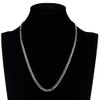 r_planning Silver Necklace, Curb Chain, Simple Design, Accessory, Unisex, Unisex