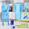 Xuhal 30 Set Blue Disposable Isolation Gowns Set PPE Gowns