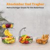 Bomclap Fruit Basket with Banana Holder - 2-Tier Metal Fruit