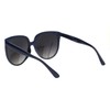 Womens Oversized Boyfriend Style Plastic Retro Horn Sunglasses Navy Silver