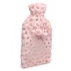 2LT Heart FOIL Print Plush HOT Water Bottle (Pink)
