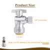 JUWO 1/2" x 3/8" OD Compression Angle Stop Valve, Sink